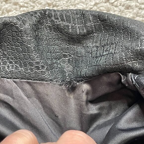 Vintage Pelle Leather Jacket Medium Black Dolman Sleeve Oversized - Picture 8 of 12